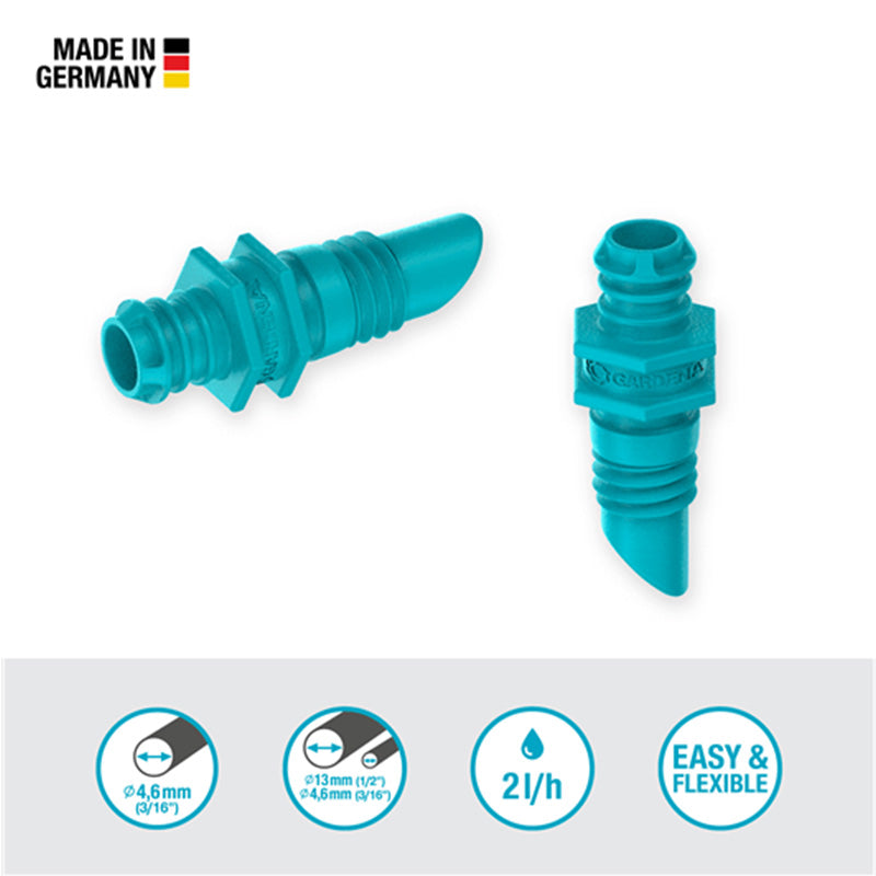 Goutteur auto-régulant fin de ligne 2L/h GARDENA 13307-20 Boîte de 25 pièces