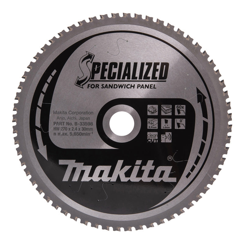 Lames carbure "Specialized" panneaux sandwichs, pour scies circulaires MAKITA