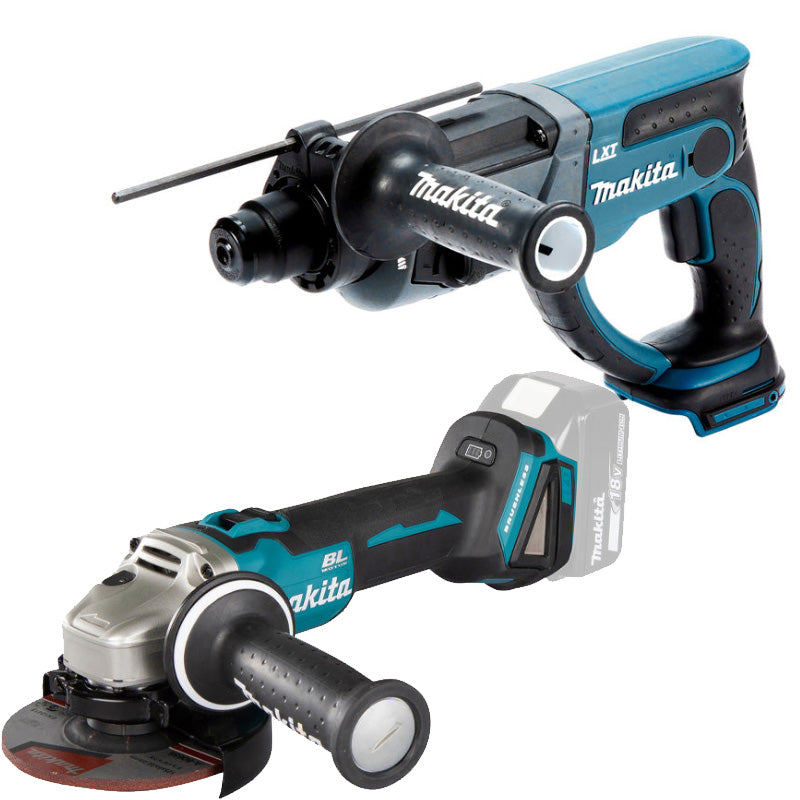 Lot de 2 machines MAKITA DHR202Z et DG504Z avec pack énergie 1914J6-4