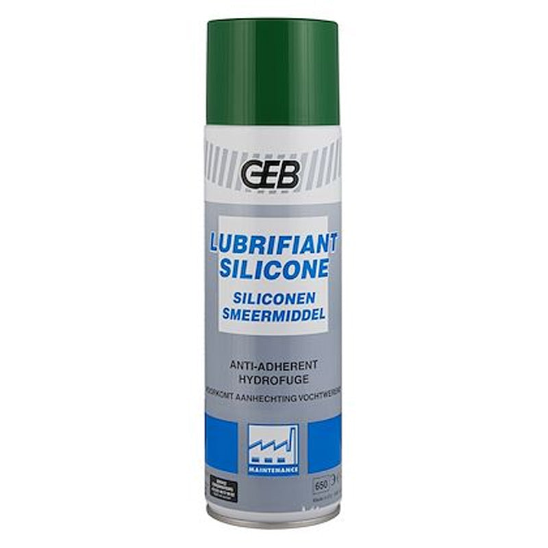 Lubrifiant anti-adhérent GEB 100% silicone aérosol 650 500 ml
