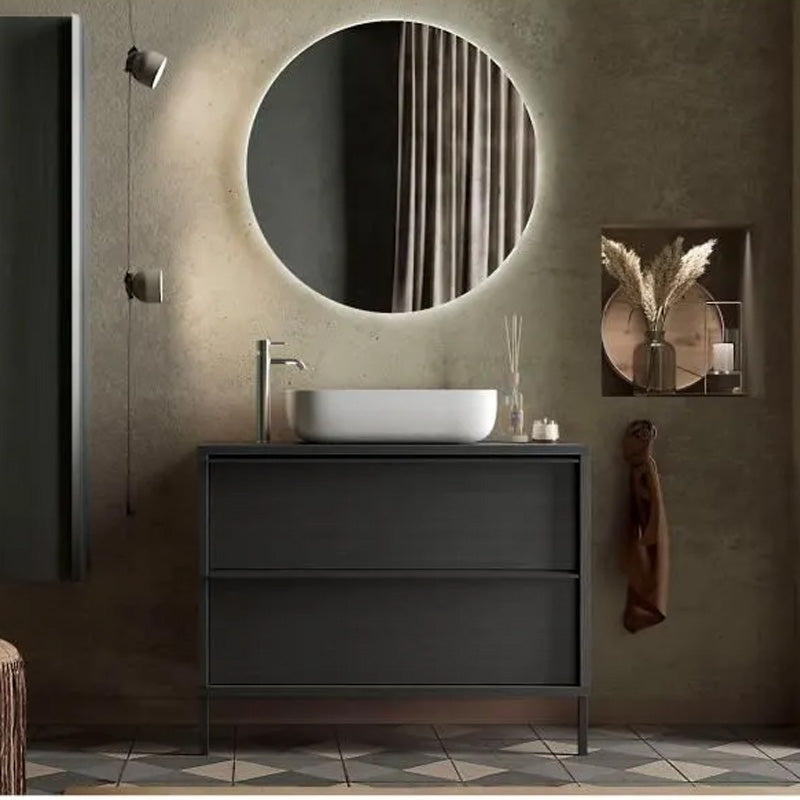 Meuble salle de bain sur pieds ARREDOBAGNO CAMPANELLI 2 tiroirs + vasque à poser 92cm