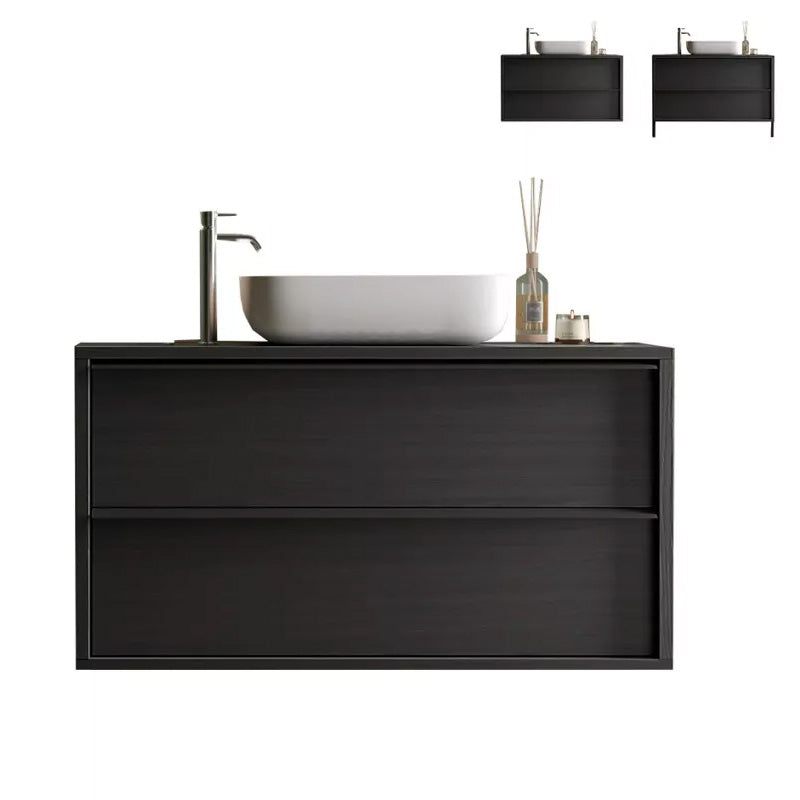 Meuble salle de bain suspendu ARREDOBAGNO CAMPANELLI 2 tiroirs + vasque à poser 110cm