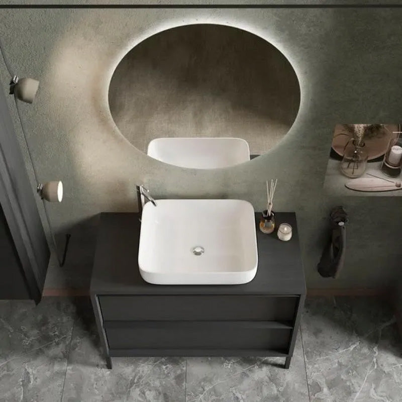 Meuble salle de bain sur pieds ARREDOBAGNO CAMPANELLI 2 tiroirs + vasque à poser 92cm