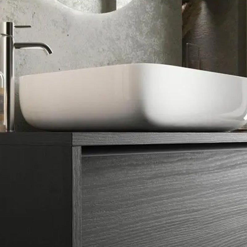 Meuble salle de bain sur pieds ARREDOBAGNO CAMPANELLI 2 tiroirs + vasque à poser 92cm