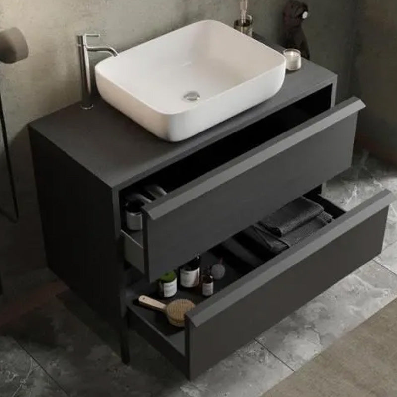 Meuble salle de bain sur pieds ARREDOBAGNO CAMPANELLI 2 tiroirs + vasque à poser 92cm