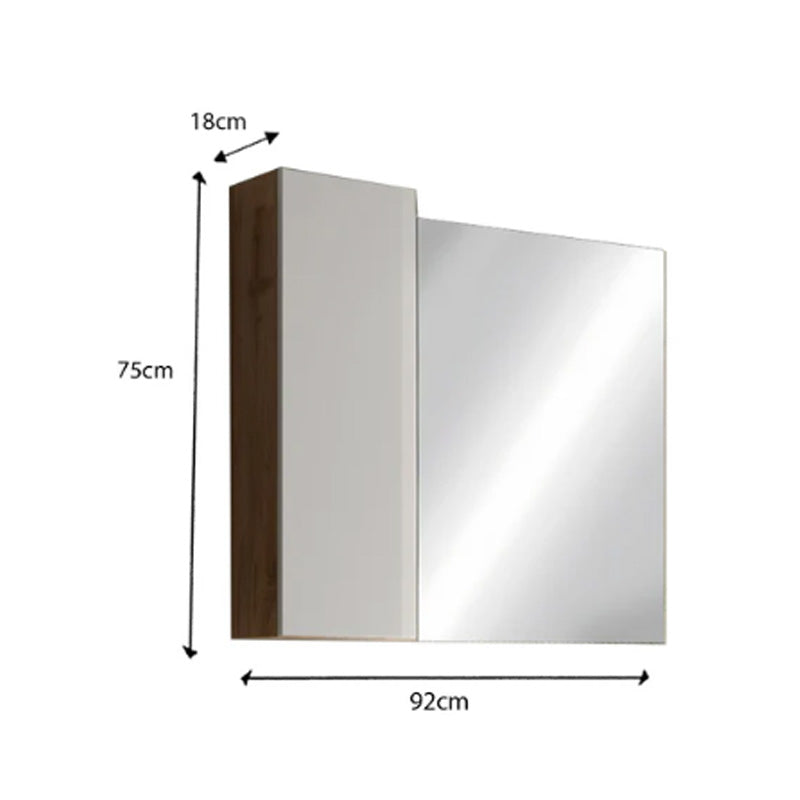 Miroir Led ARREDOBAGNO CAMPANELLI avec colonne Integrée 1 Porte H30cm L92cm