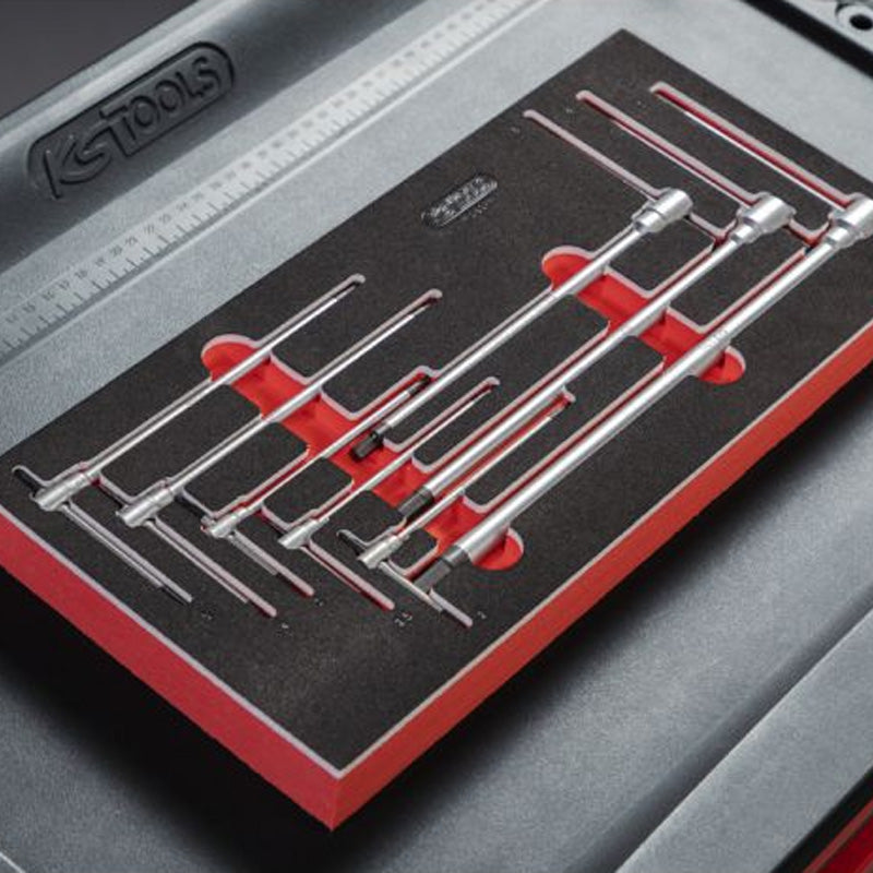 Module de clés mâles 6 pans à poignée en T, 8 pièces - KS TOOLS - 713.5017