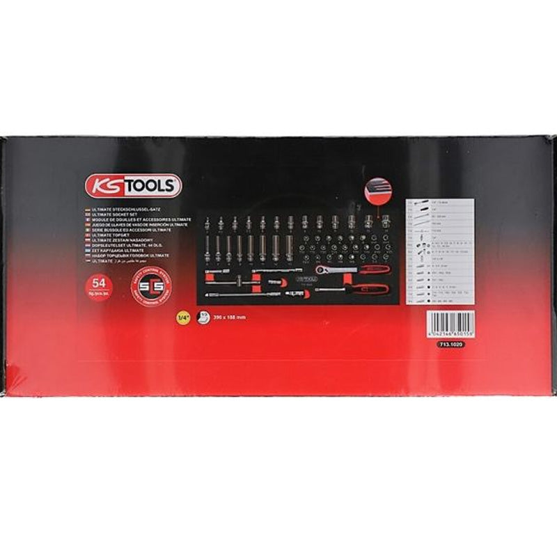 Module de douilles et accessoires ULTIMATE 1/4'', 54 pièces - KS TOOLS - 713.1020