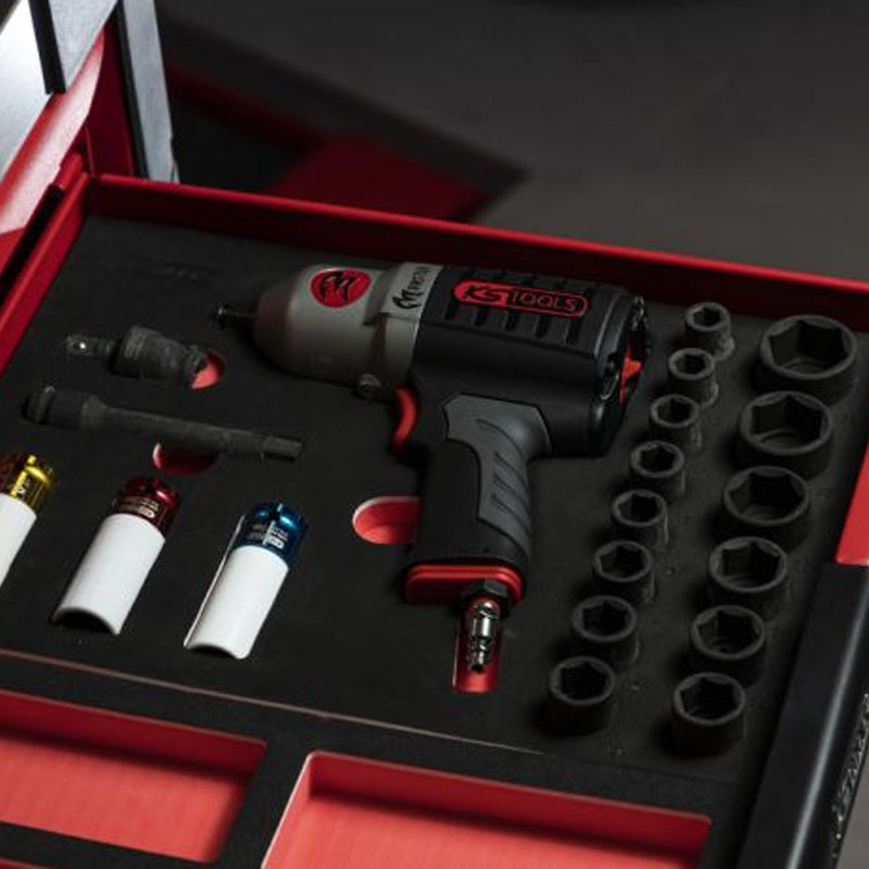 Module de douilles et clé à chocs pneumatique 1/2'', 20 pièces - KS TOOLS - 712.1020