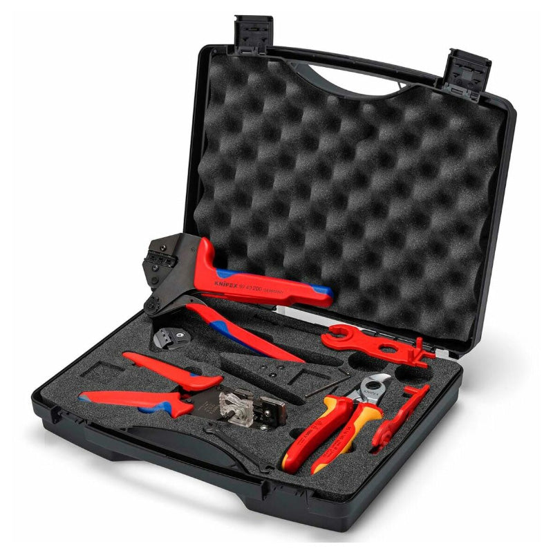 Mallette à outils photovoltaïques MC4 pour coupe, dénudage et sertissage KNIPEX - 979104V02
