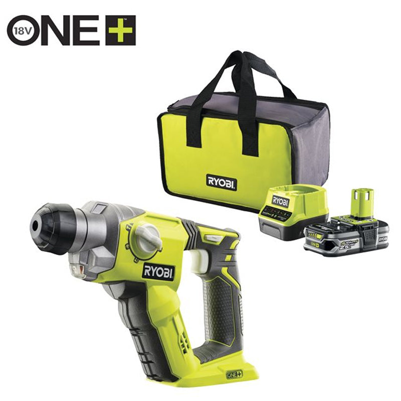 Marteau perforateur SDS-Plus RYOBI R18SDS-125S 4 modes 18V 1,3 joules EPTA + 1 batterie Lithium+ 2,5 Ah