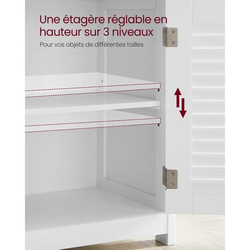 Armoire de salle de bain VASAGLE 60 x 30 x 80 cm