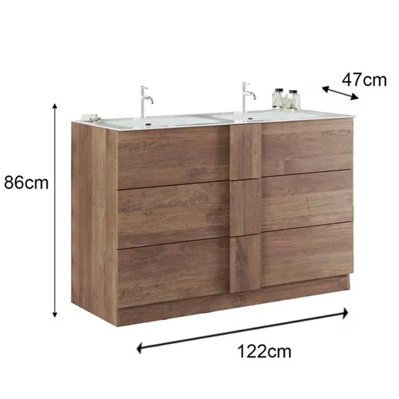 Meuble double vasque sur pieds - Arredobagno Campania