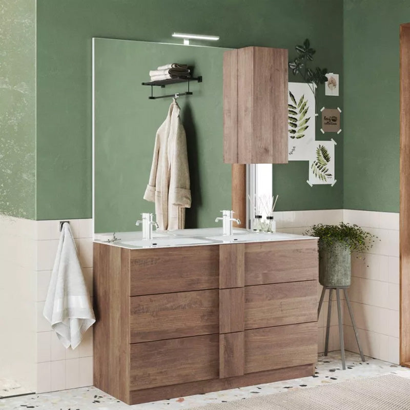 Meuble double vasque sur pieds - Arredobagno Campania