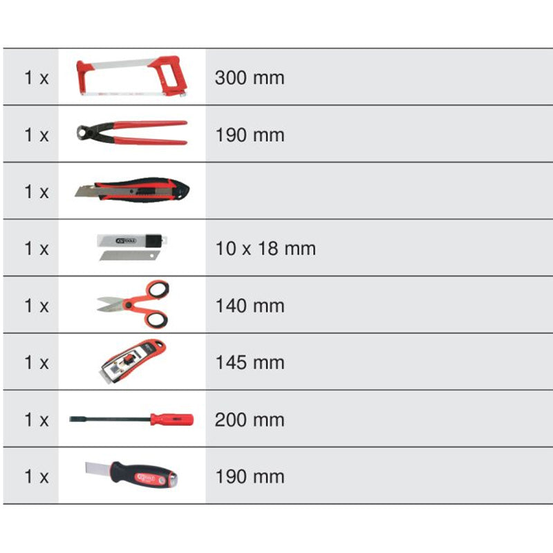 Module d'outils de coupe, 8 pièces - KS TOOLS - 712.9009