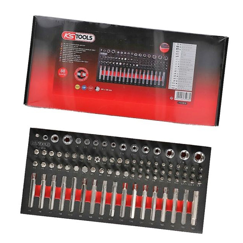 Module d'embouts de vissage et douilles TORX®, 88 pièces - KS TOOLS - 713.5010