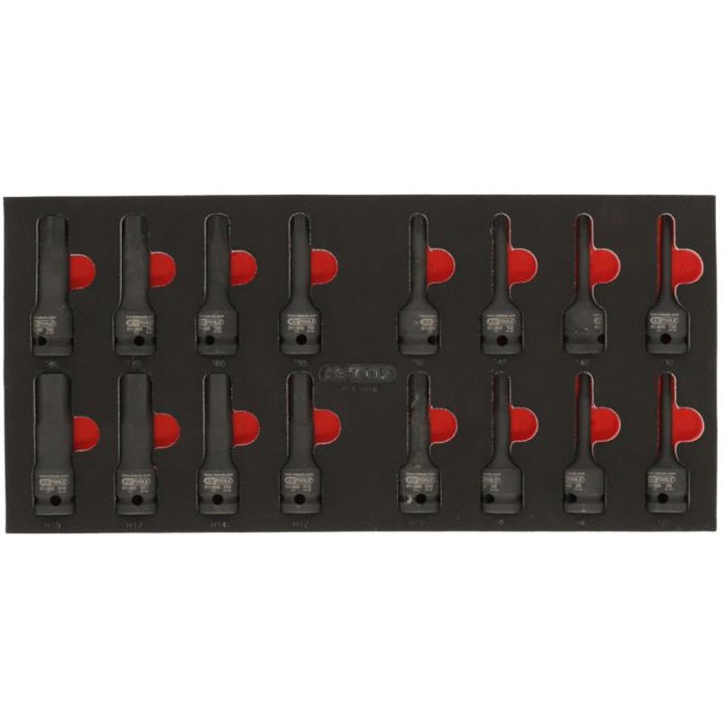 Module de douilles à chocs 1/2'', 16 pièces - KS TOOLS - 713.1016