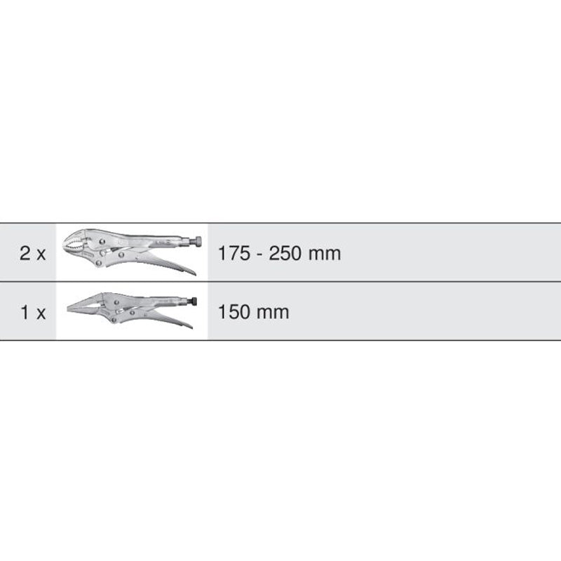 Module de pinces étaux GRIPfix Xtreme, 3 pièces - KS TOOLS - 713.1003