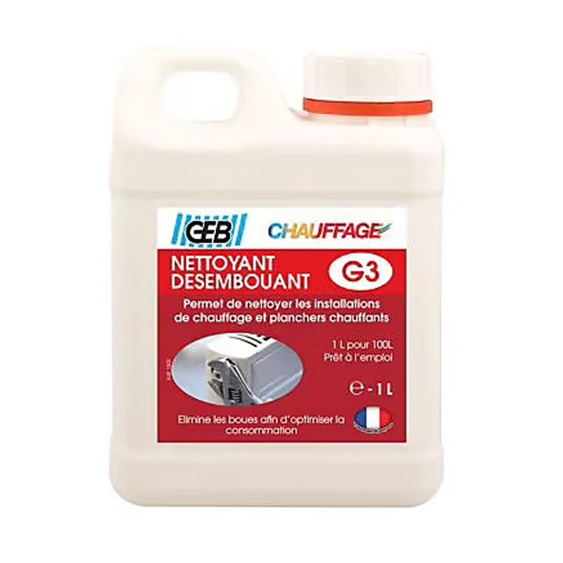 Nettoyant Désembouant G3 GEB pour nettoyer les installations de chauffage 1L
