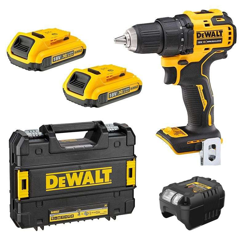 Perceuse-visseuse DEWALT DCD708D2T-QW Brushless avec coffret et 2 batteries 2,0 Ah