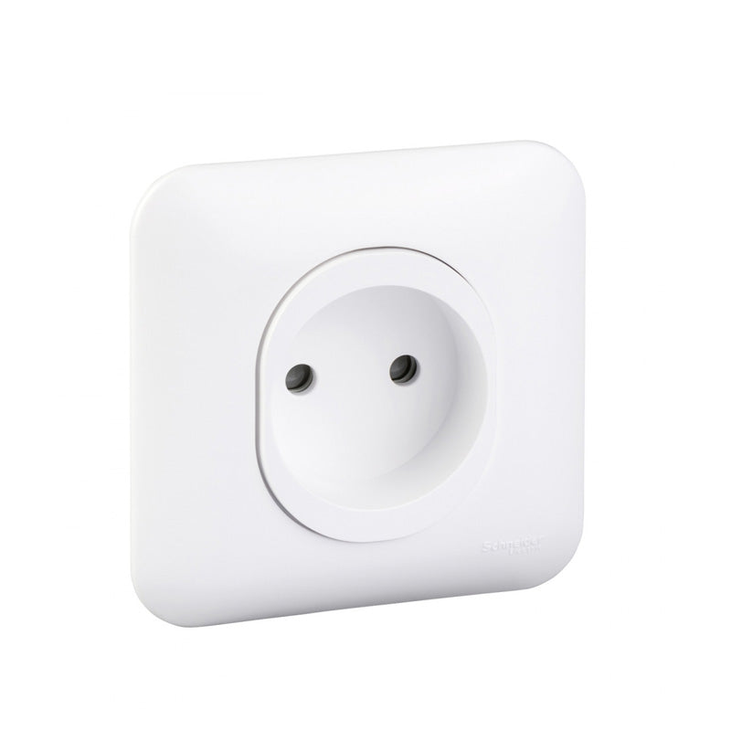 Ovalis - prise de courant 2P 16A avec éclipse avec griffes SCHNEIDER S265033