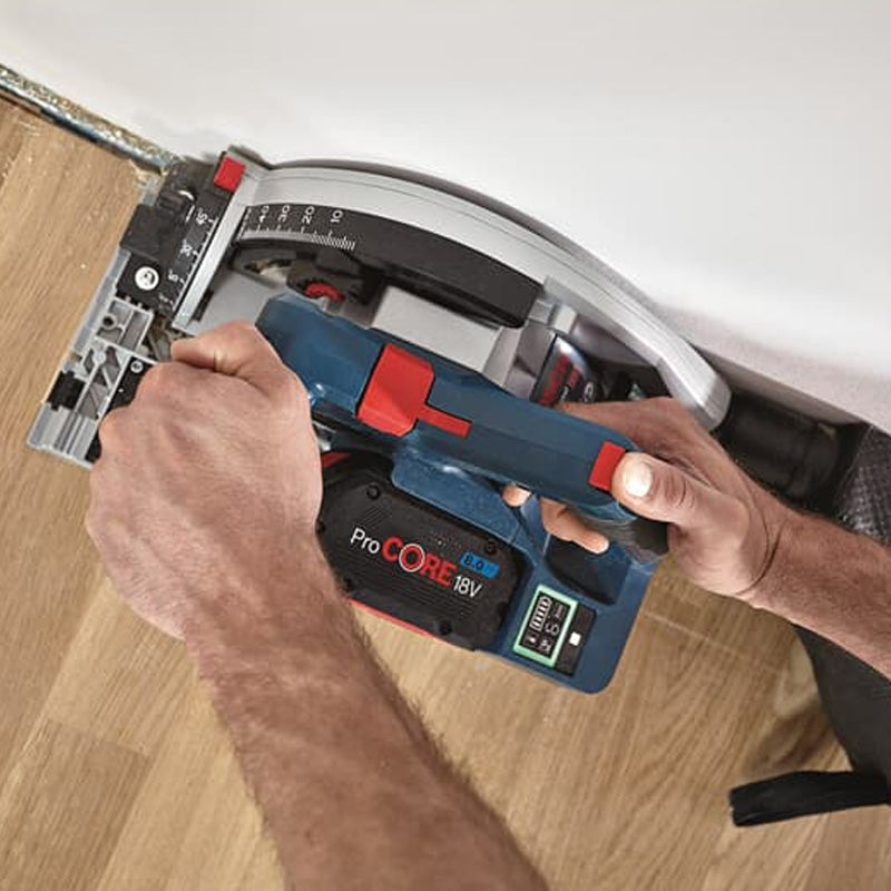 Pack 4 outils 18V BOSCH  : GSR 18V-90C + GKT 18V-52GC + GST 18V-155 SC+ GEX 18V-125 + 1 batterie 4,0 Ah (ProCORE) + 2 batteries 5,5 Ah (ProCORE) + GAL 1880CV (L)