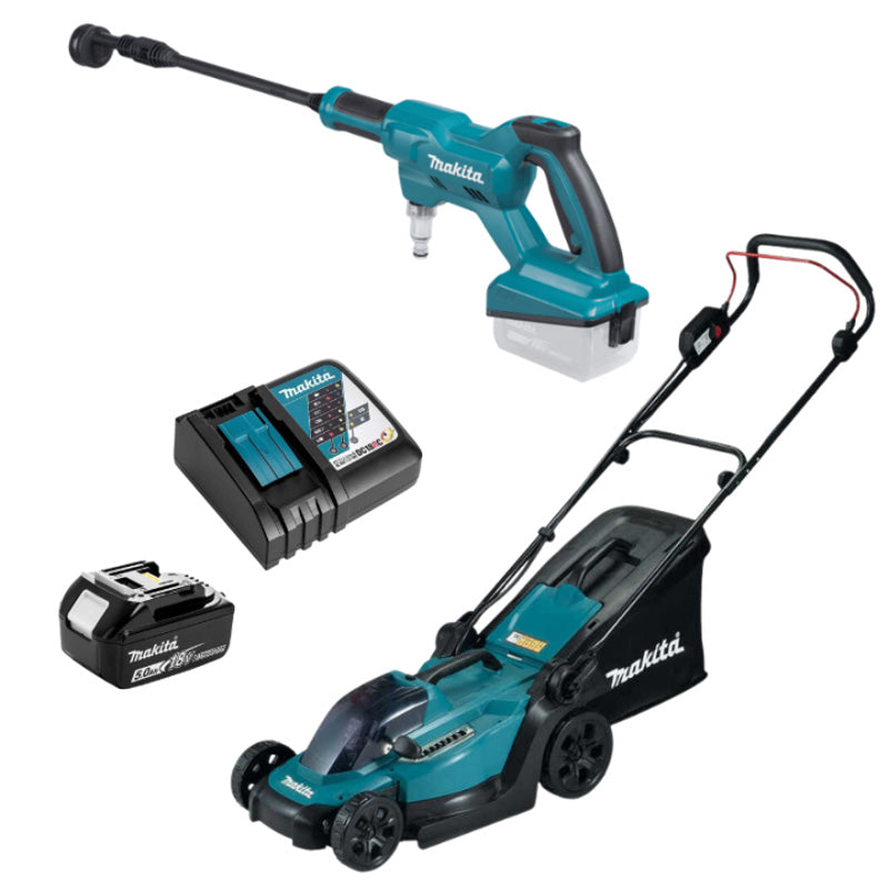 Pack 2 machines MAKITA DLX2583T DLM330Z et DHW180Z