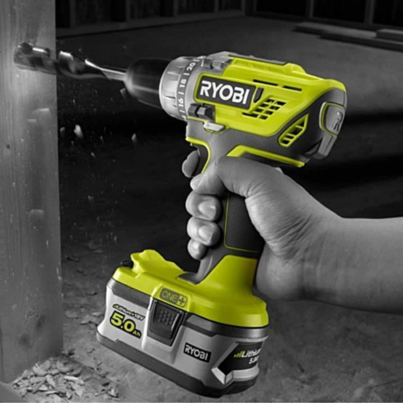 Perceuse-visseuse RYOBI R18DD3-120S 18V 50 Nm 1x2Ah + chargeur 2A en sac de transport