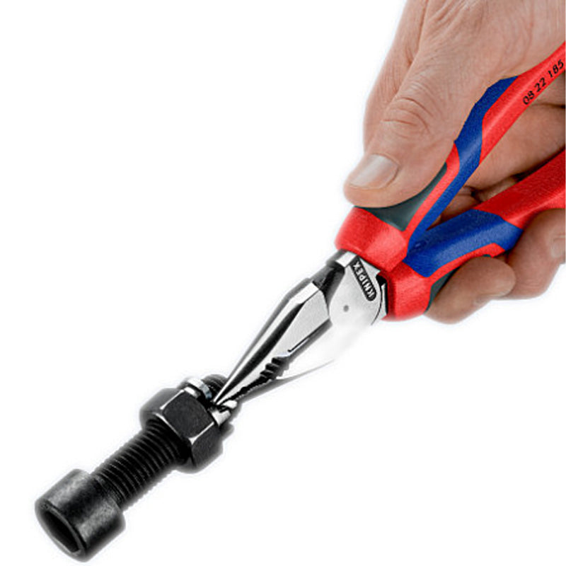 Pince universelle multifonctions 185mm avec tranchant - Bi-matière KNIPEX - 822185