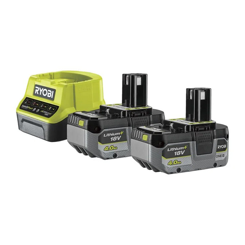Pack 1 batterie lithium+ 18V 4,0 Ah + 1 batterie compacte lithium+ 18V 2,0 Ah + 1 chargeur rapide 2,0 A RYOBI RC18120-242X