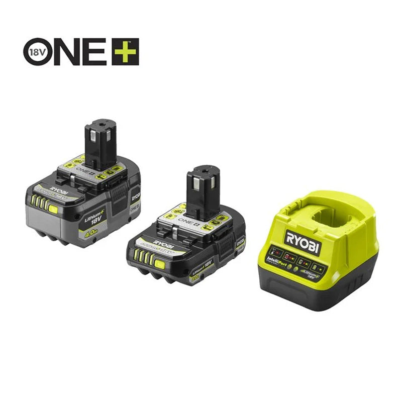Pack 1 batterie lithium+ 18V 4,0 Ah + 1 batterie compacte lithium+ 18V 2,0 Ah + 1 chargeur rapide 2,0 A RYOBI RC18120-242X