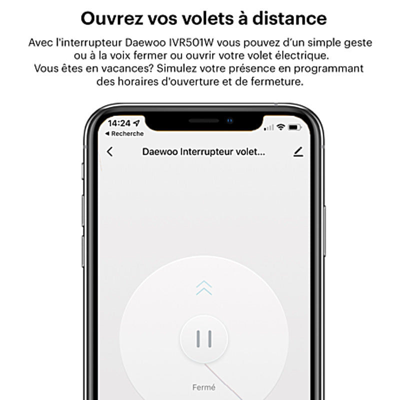 Pack de 3 interrupteurs pour volet roulant WiFi connectés encastrables