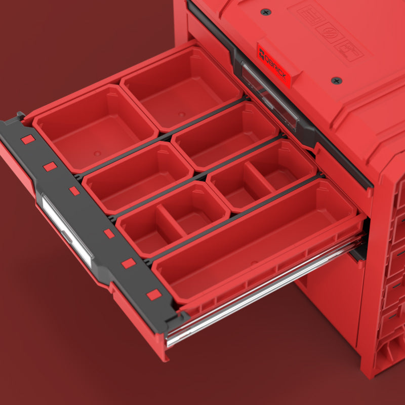 QBRICK SYSTEM PRO CHARIOT 2.0 AVEC 3 TIROIRS Red Ultra HD Custom