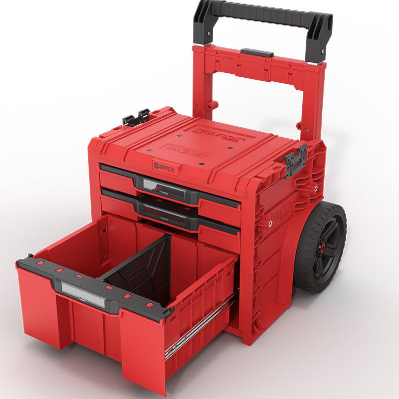 QBRICK SYSTEM PRO CHARIOT 2.0 AVEC 3 TIROIRS Red Ultra HD Custom