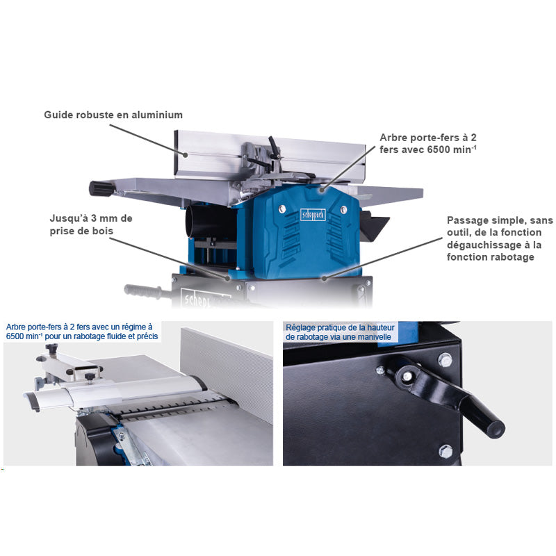 Raboteuse - Dégauchisseuse SCHEPPACH HMS1500 - 260mm