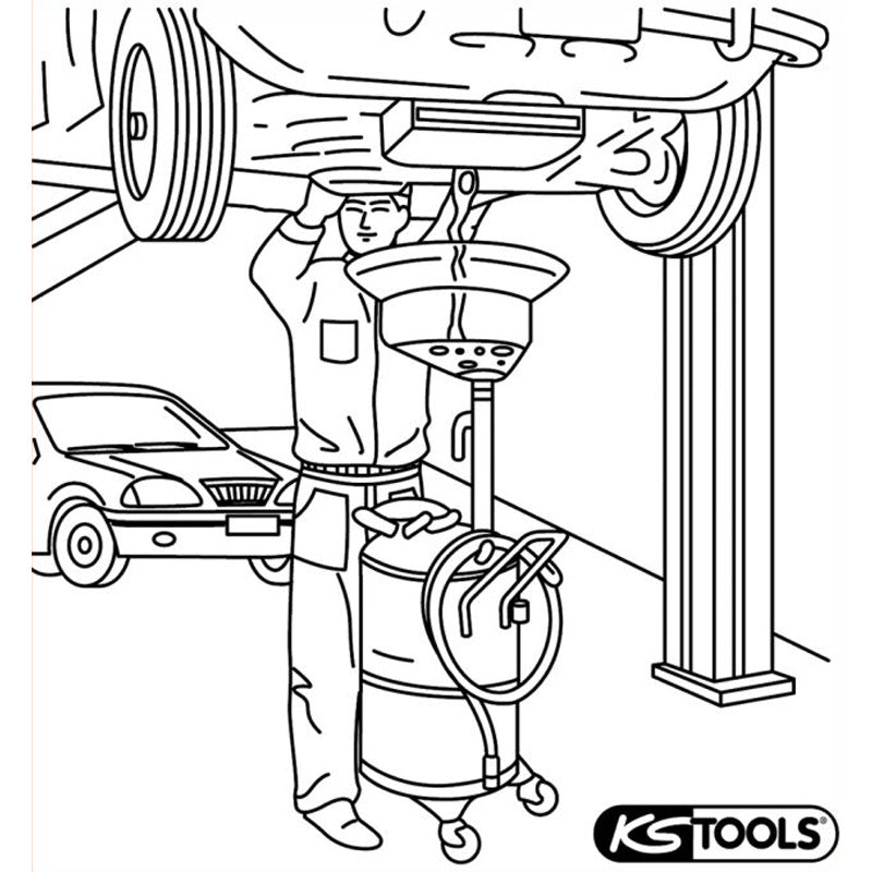 Récupérateur d'huile par gravité 65 L - KS TOOLS - 160.0001