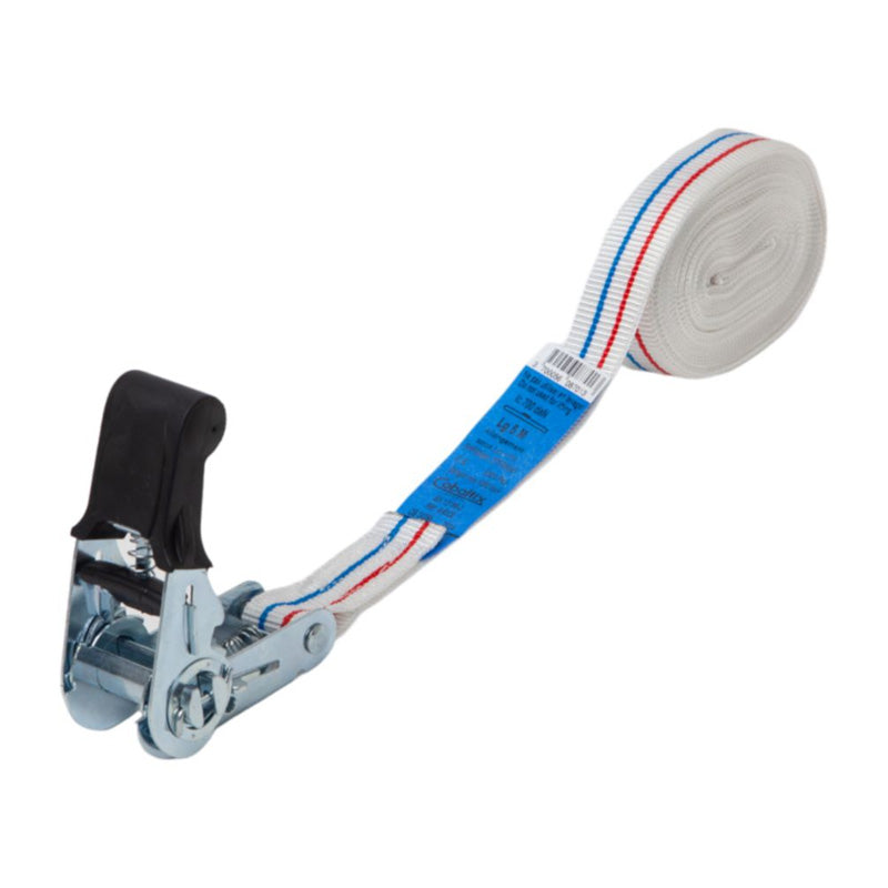 Sangle d'arrimage - charge max. 500 kg - polyester jaune - 5 m x 25 mm Cobatix AMI CE