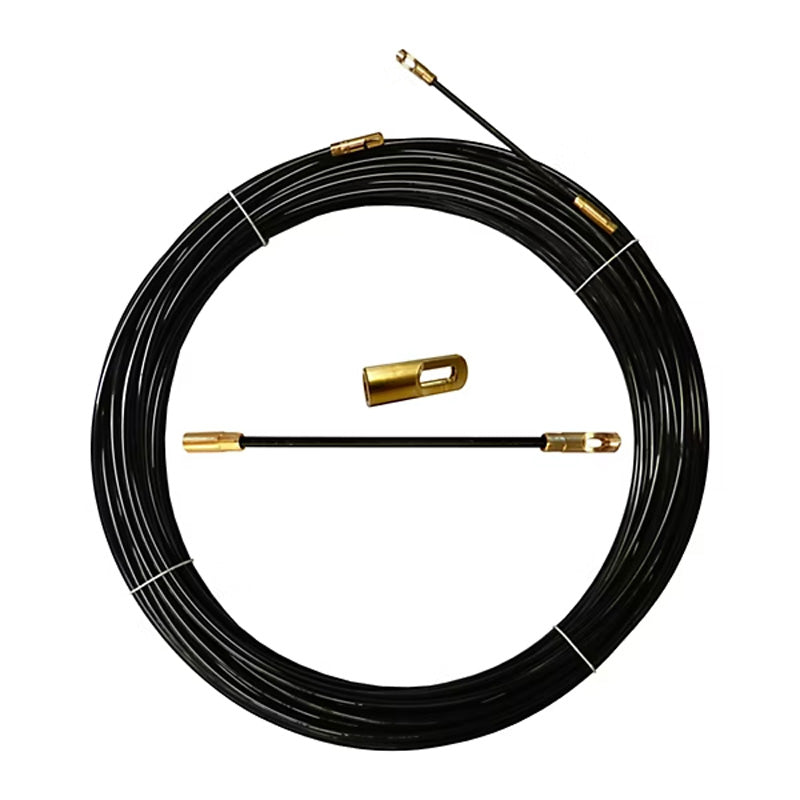 Tire fils noir en nylon Ø4mm, 5m, à tête interchangeable TECNID - VELAMP - SYN4-005