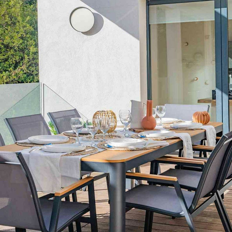 Lot de 8 Chaises CESAR en aluminium et polywood