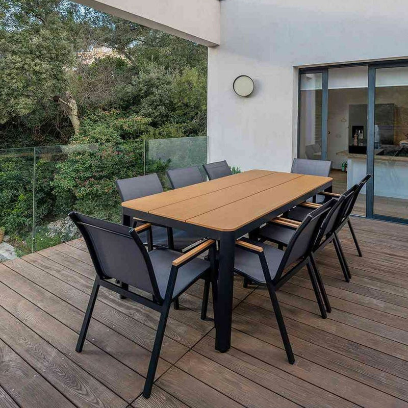 Lot de 8 Chaises CESAR en aluminium et polywood