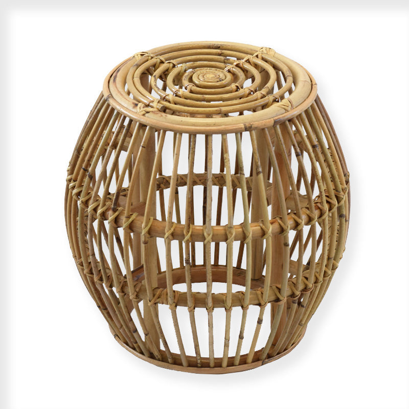 Table d'appoint Hortense - 43 x 43 x 43 cm - rotin - naturel