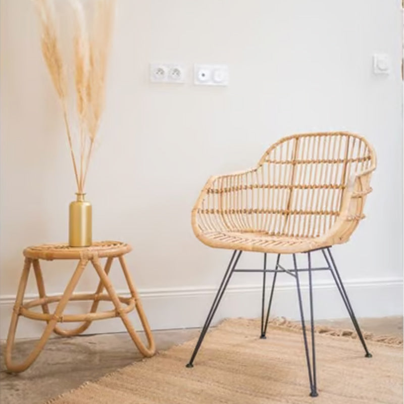 Table d'appoint Ninon en Rotin Naturel - 40x40x40cm