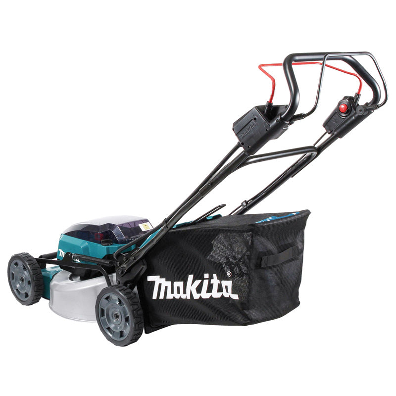 Tondeuse 46 cm LXT 36 V MAKITA DLM465PT4 avec 4 batteries 18 V 5,0 Ah et chargeur rapide