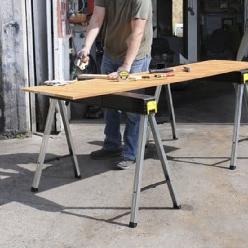 Lot de 2 tréteaux STANLEY 1-97-475 pliables et clipsables charge 350kg