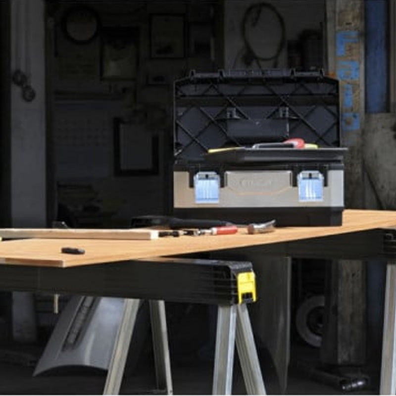 Lot de 2 tréteaux STANLEY 1-97-475 pliables et clipsables charge 350kg