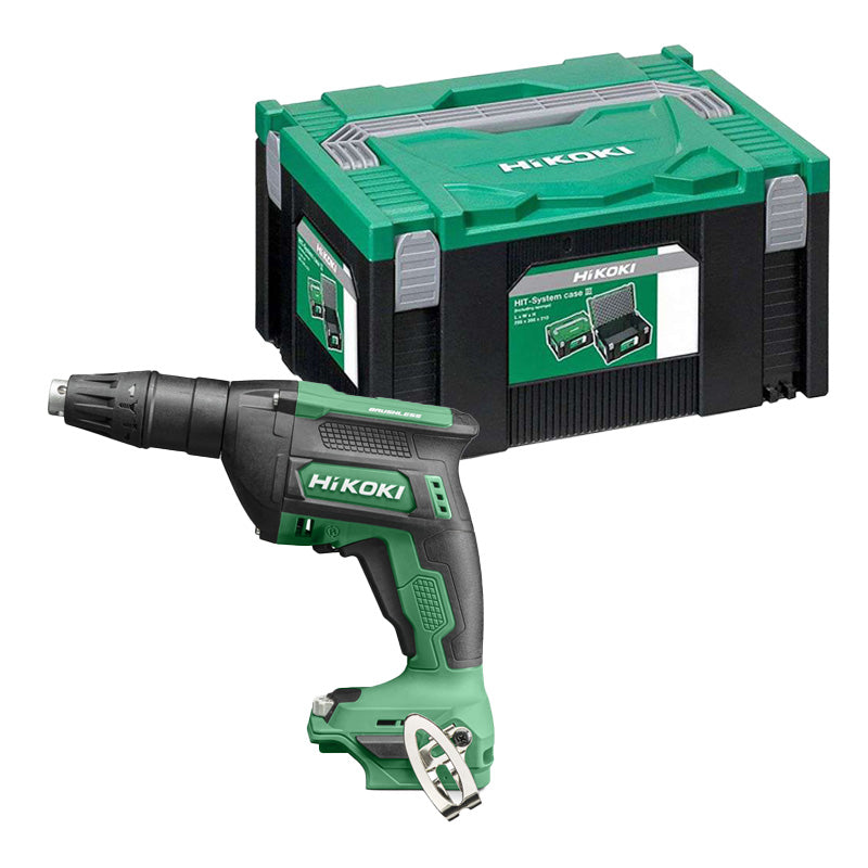 Visseuse plaques de plâtres automatique 18 V Brushless HIKOKI W18DAW2Z en HitCase III (vendu sans batterie)