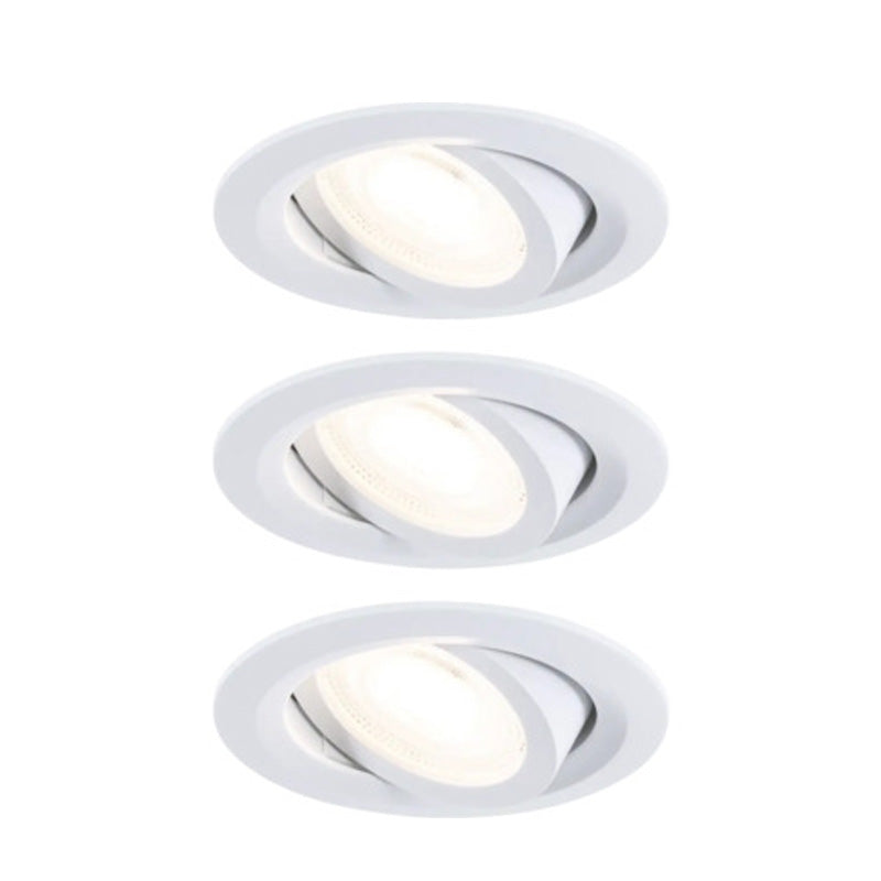 x3 Encastré FixedLED II - Paulmann - D.82mm - 4,7W - 428lm - WhiteSelect - Lot de 3