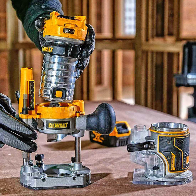 Affleureuse et défonceuse 8mm 18V DEWALT DCW604NT-XJ Brushless avec coffret