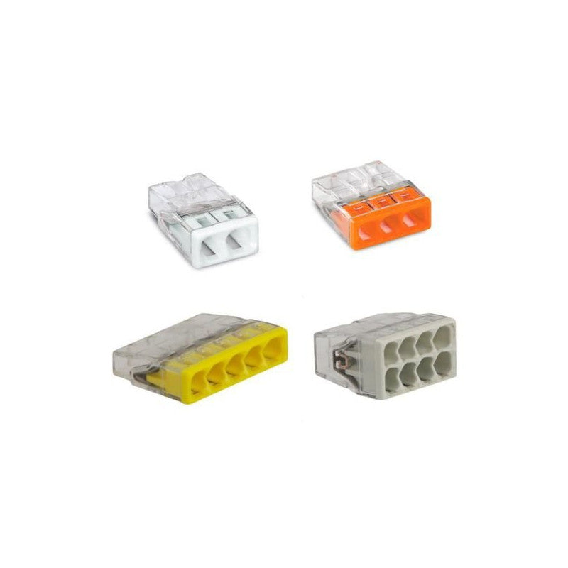 Assortiment de 50 bornes de connexion rapide à levier WAGO fil rigide S2273