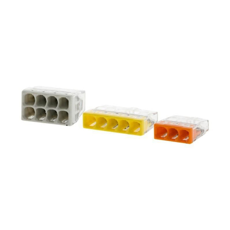 Assortiment de 50 bornes de connexion rapide à levier WAGO fil rigide S2273